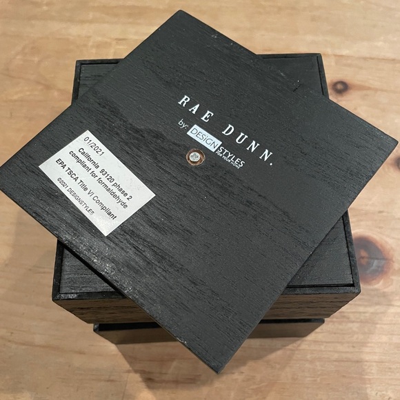 NWOT Rae Dunn Black White Swivel Home Organizer Desk Caddy Faith Hope - Picture 3 of 9